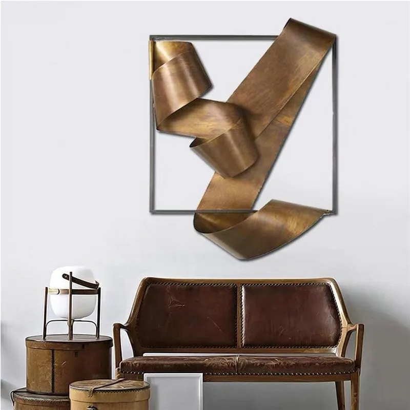 Lighting Metal Wall Decor - ديكورات جدارية فنية بشريط إبداعي، معلقة
