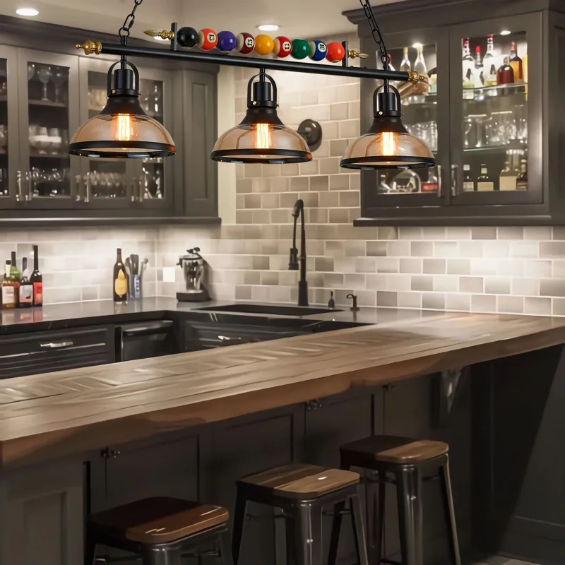 Lighting Metal Wall Decor - الأمريكية الرجعية الصناعية قلادة أضواء الإبداعية