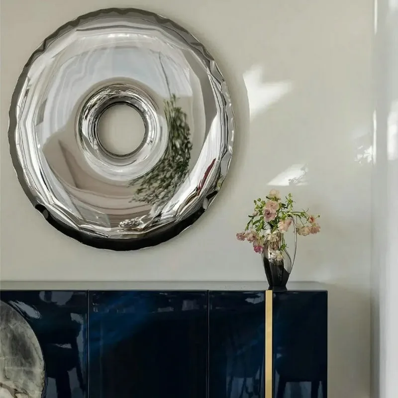 Lighting Metal Wall Decor - ديكور جداري دائري من الفولاذ المقاوم