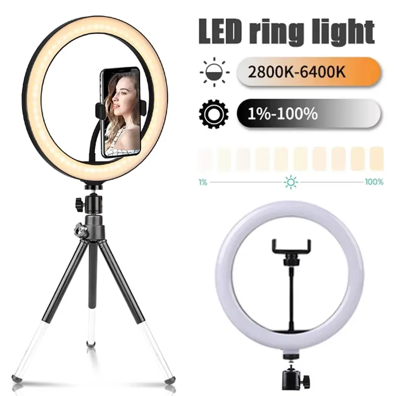 Lighting Gallery - إضاءة حلقية للسيلفي مقاس 10 بوصات،