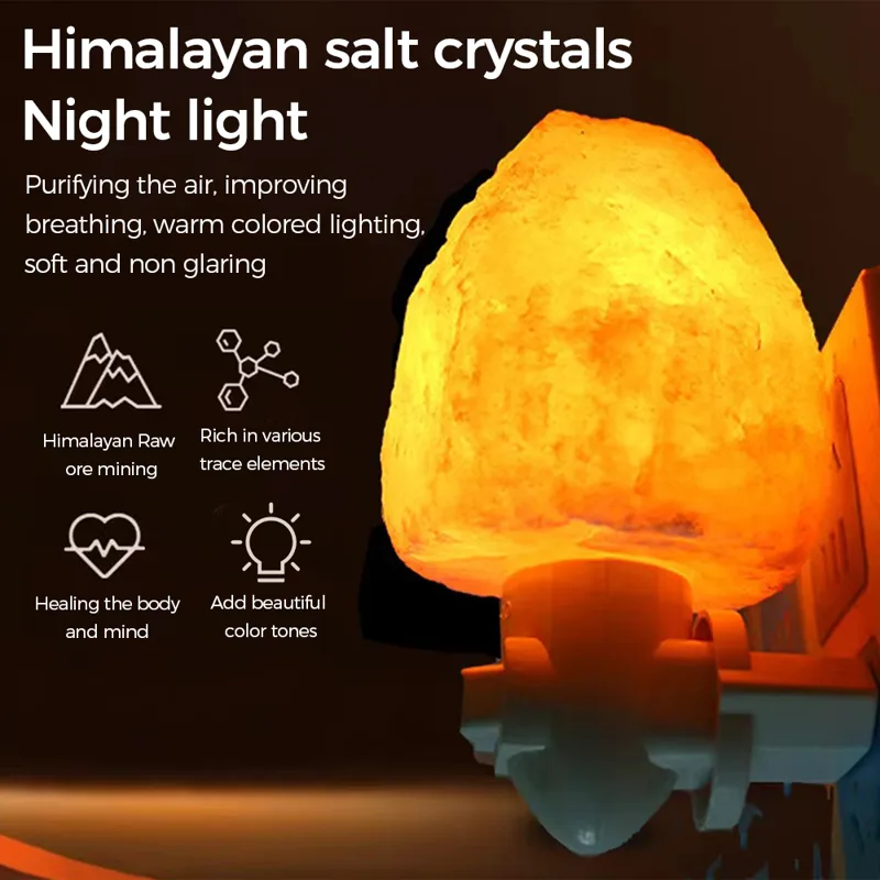 Himalayan Salt Lamp - C5 LED ضوء الليل مصباح ملح