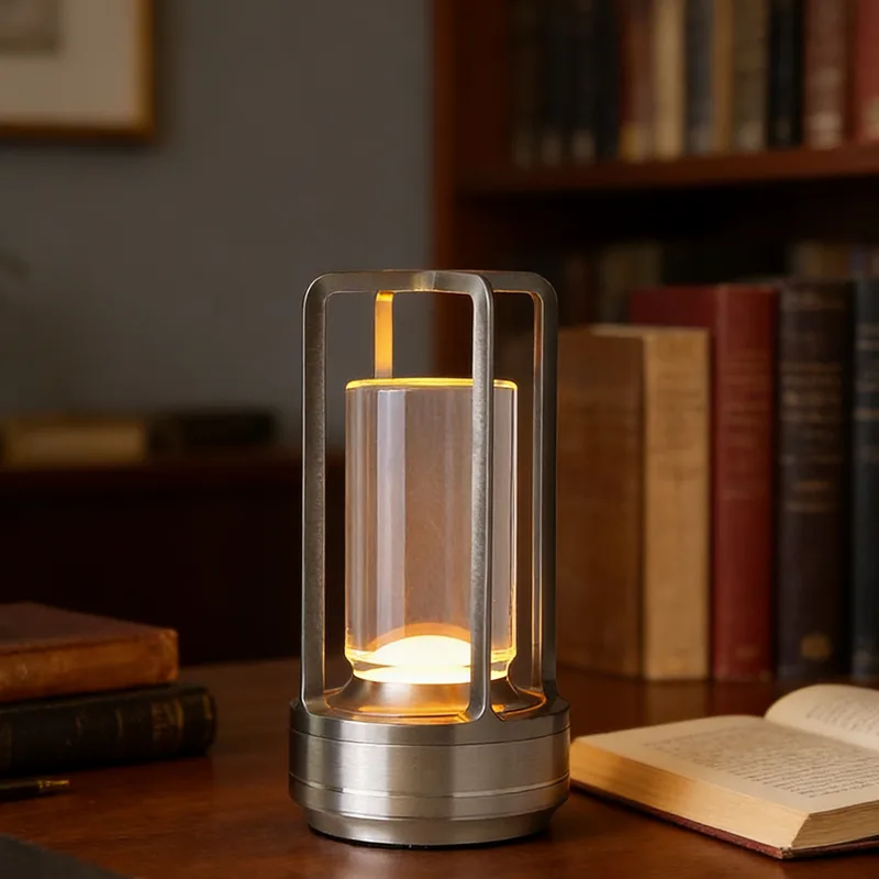 Home Decor Lighting Manufacturer - مصباح طاولة LED لاسلكي بتصميم عتيق،