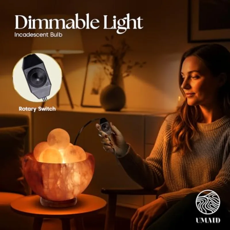 مصباح ملح الهيمالايا مع 6 كرات - مراجعة Himalayan Salt Lamp وسعره