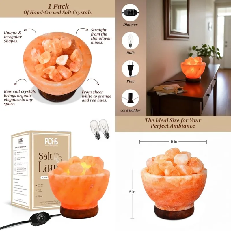 وعاء مصباح ملح الهيمالايا الور - مراجعة Himalayan Salt Lamp وسعره