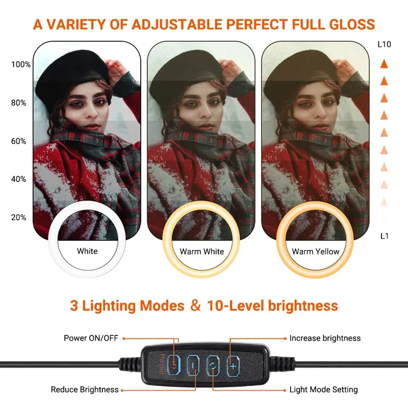 26 سنتيمتر 10 بوصة Led حلقة Se - مراجعة Lighting Gallery وسعره