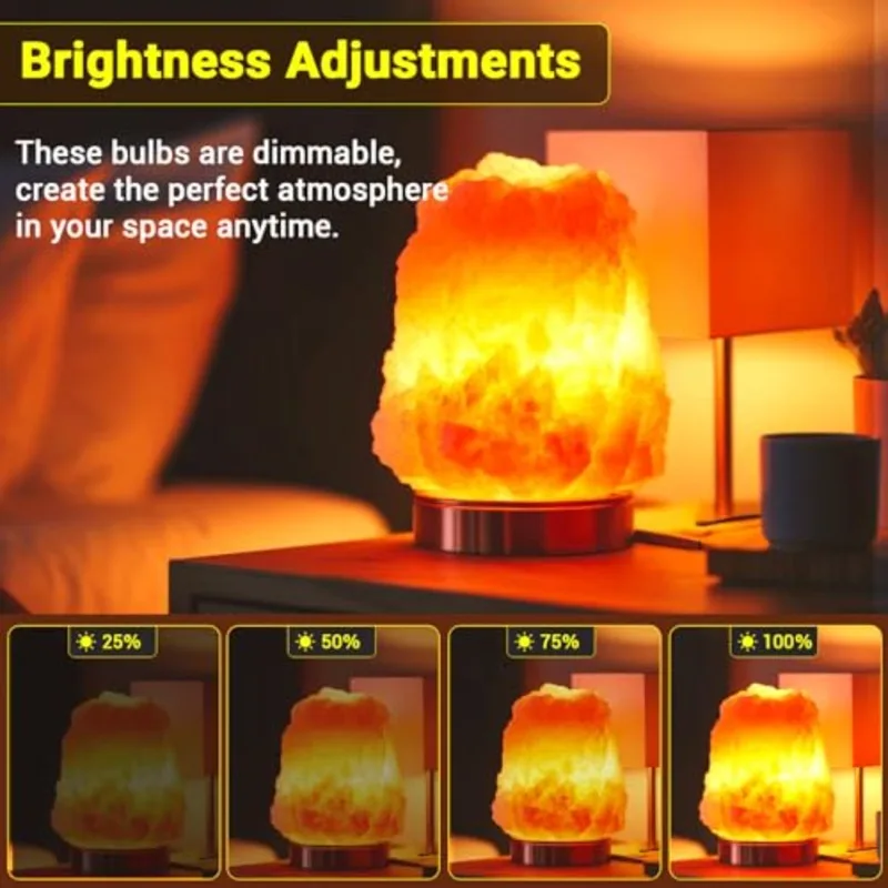 مصابيح ملح E12 T20 بقوة 15 واط - مراجعة Himalayan Salt Lamp وسعره