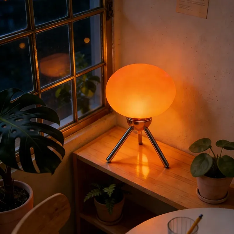 مصباح طاولة زجاجي على شكل فطر  - مراجعة Decor Lighting & Decor Fires Photos وسعره